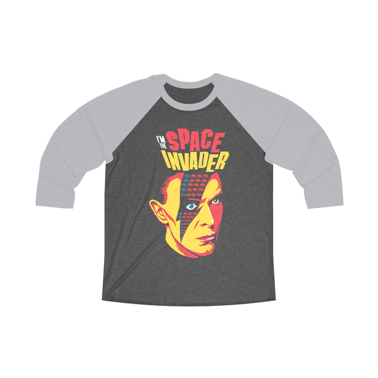 Bowie Space Invader 3\4 Raglan Tee