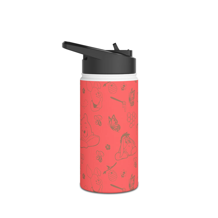 Winnie All-Over Print Stainless Steel Water Bottle - Fandom-Made