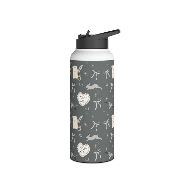 Tortured Poet All-Over Print Stainless Steel Water Bottle - Fandom-Made