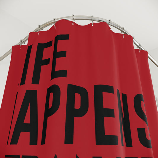 Life Happens Stranger Things Helps Shower Curtain - Fandom-Made