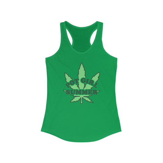 Pot Girl Summer Women's Racerback Tank - Fandom-Made