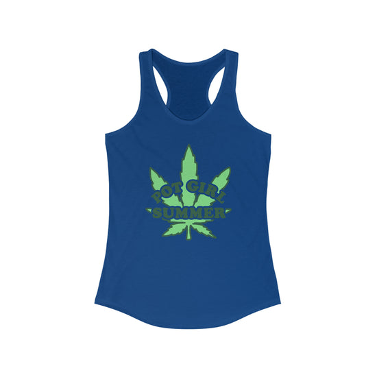 Pot Girl Summer Women's Racerback Tank - Fandom-Made