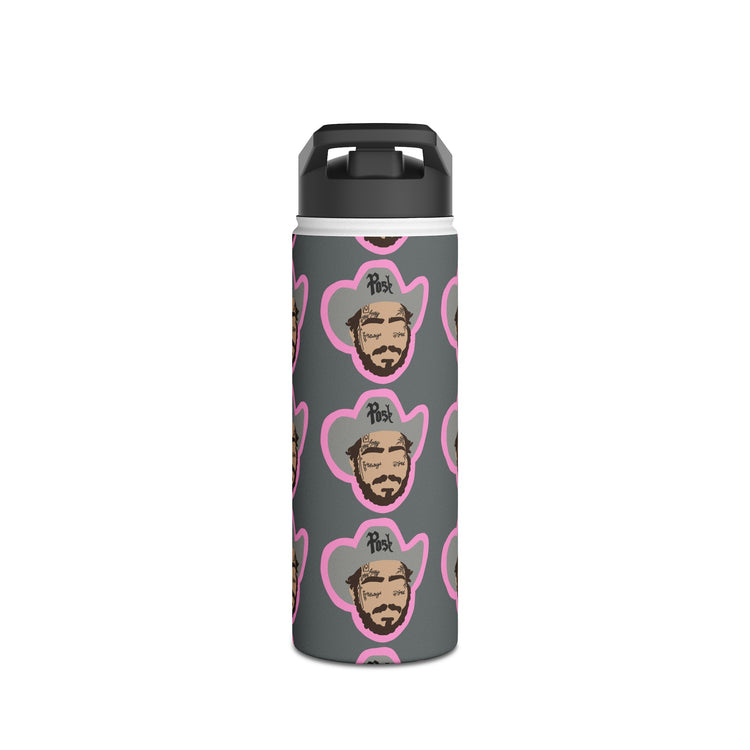 Cowboy Malone All-Over Print Stainless Steel Water Bottle - Fandom-Made