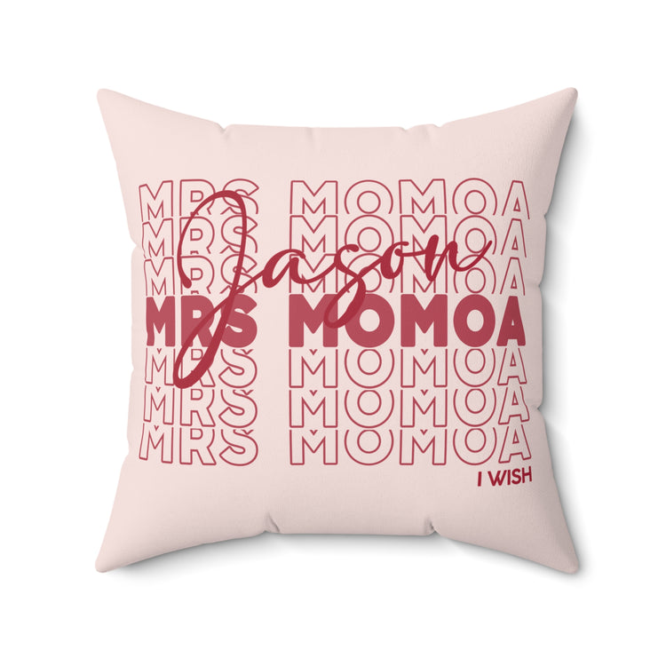 Mrs. Momoa Faux Suede Square Pillow