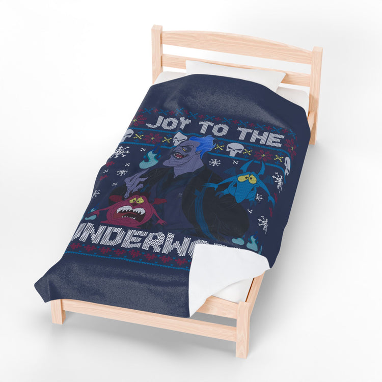 Joy To The Underworld Velveteen Plush Blanket