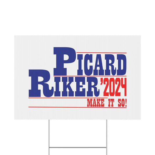 Picard Riker 2024 Plastic Yard Sign - Fandom-Made