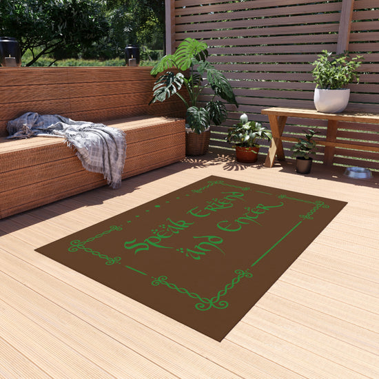 Speak Friend And Enter Outdoor Rug - Fandom-Made