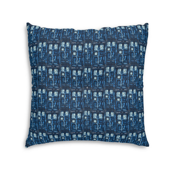 Tardis All-Over-Print Tufted Floor Pillow - Fandom-Made