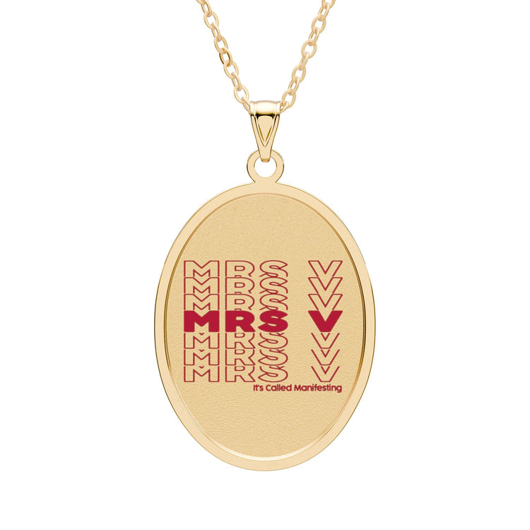 Mrs. V Oval Pendant