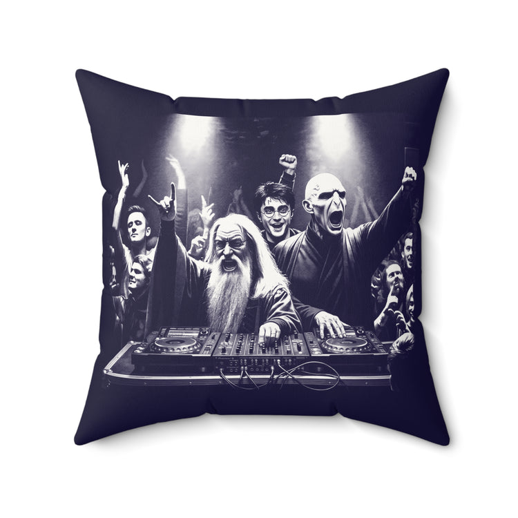 Wizard Rave Faux Suede Square Pillow
