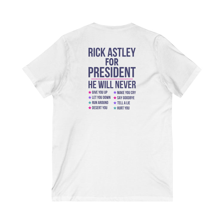 Astley For President V-Neck Tee