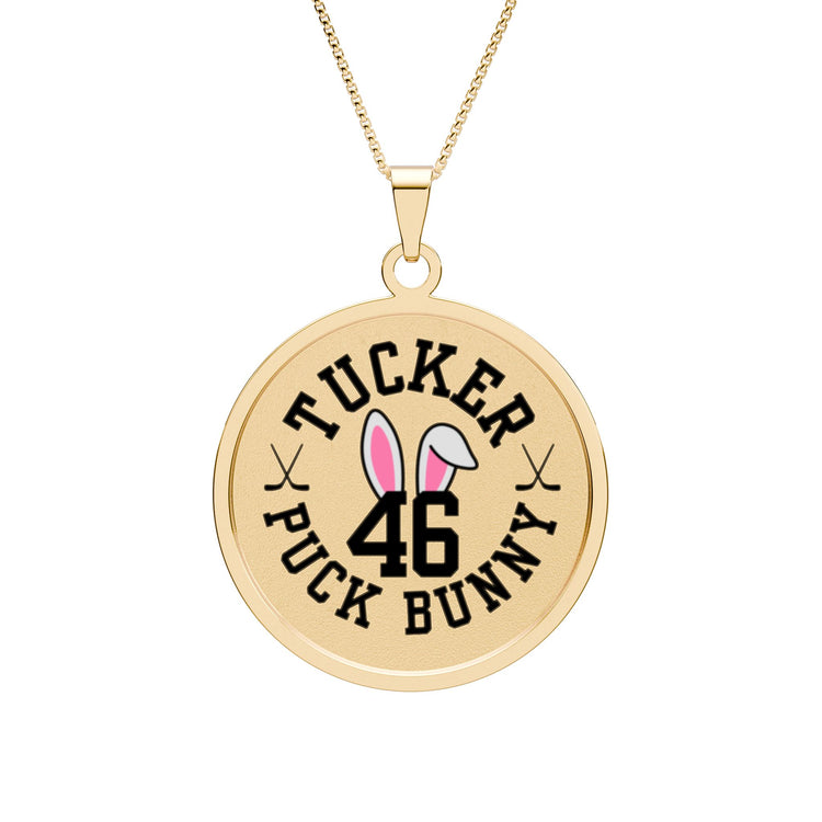 Tucker Bunny Round Photo Pendant