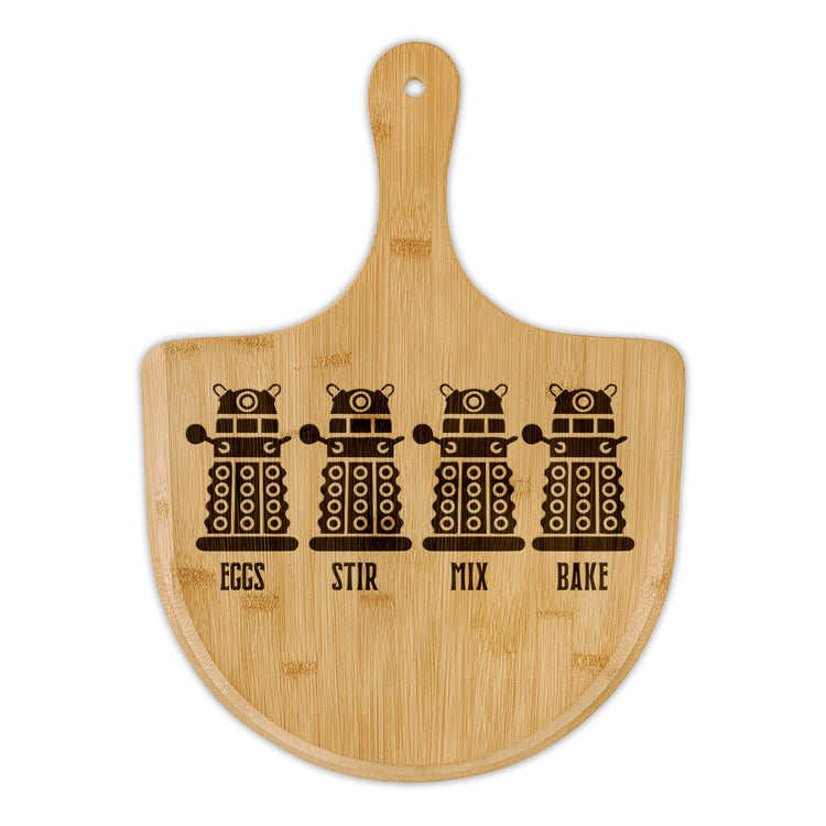 Baking Daleks Bamboo Pizza Board - Fandom-Made