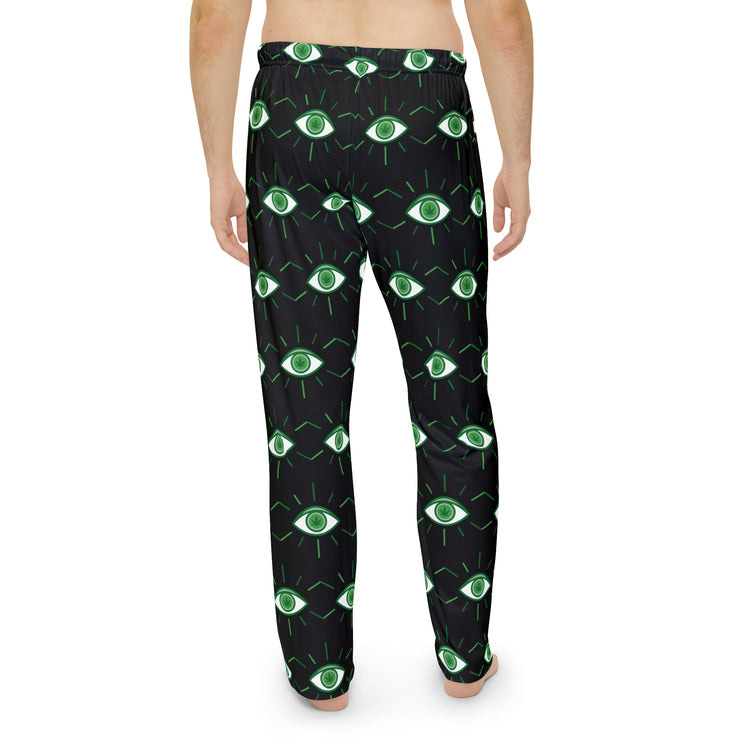 Pot Leaf Third Eye Men's Pajama Pants - Fandom-Made