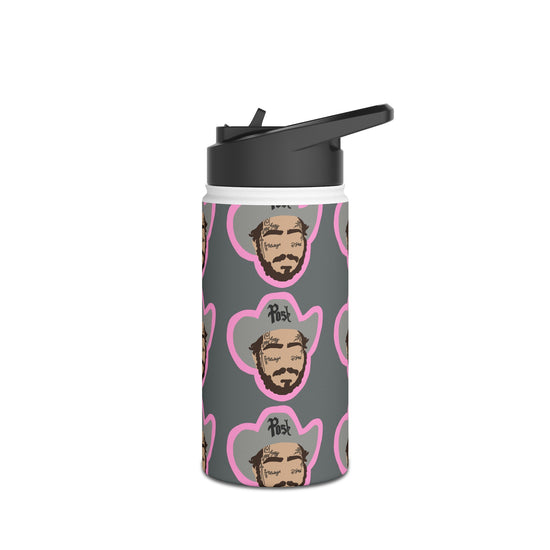 Cowboy Malone All-Over Print Stainless Steel Water Bottle - Fandom-Made