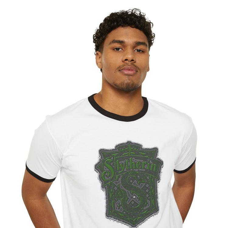 Slytherin Crest Ringer T-Shirt - Fandom-Made