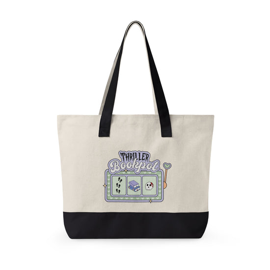 Thriller Bookpot Zippered Canvas Tote - Fandom-Made