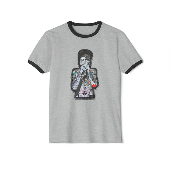 MGK Embroidery Design Ringer T-Shirt - Fandom-Made