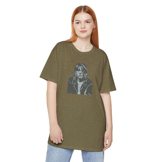 Kurt Cobain Unisex Long Body Tee - Fandom-Made