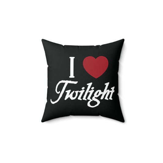 I Love Twilight Square Pillow - Fandom-Made