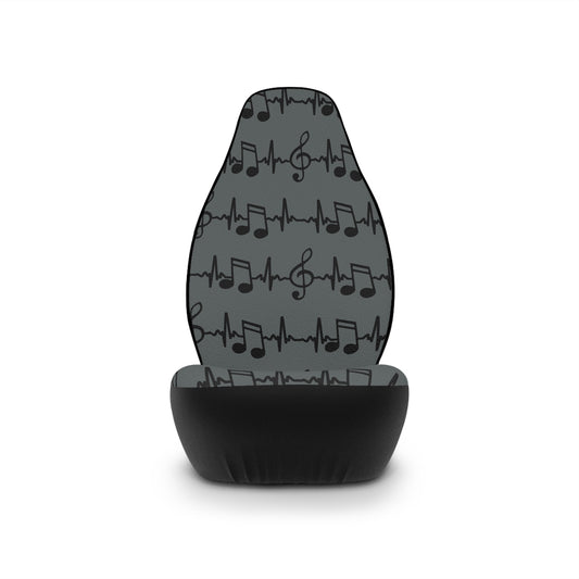 My Heart Beats For Music Car Seat Cover - Fandom-Made