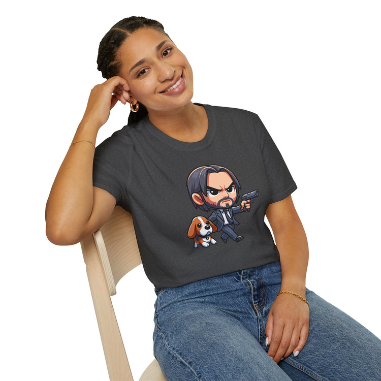 John Wick And Daisy Unisex Softstyle T-Shirt - Fandom-Made