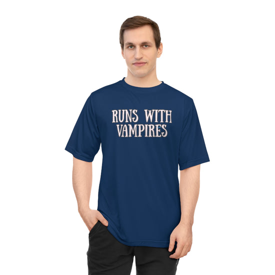 Runs With Vampires Performance T-shirt - Fandom-Made