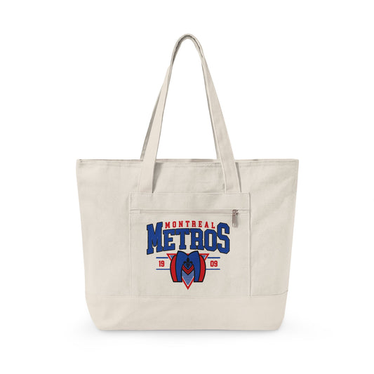 Montreal Metros Zippered Canvas Tote - Fandom-Made