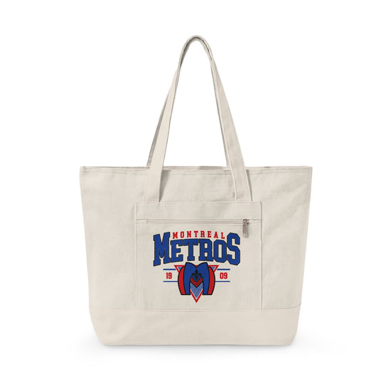 Montreal Metros Zippered Canvas Tote - Fandom-Made