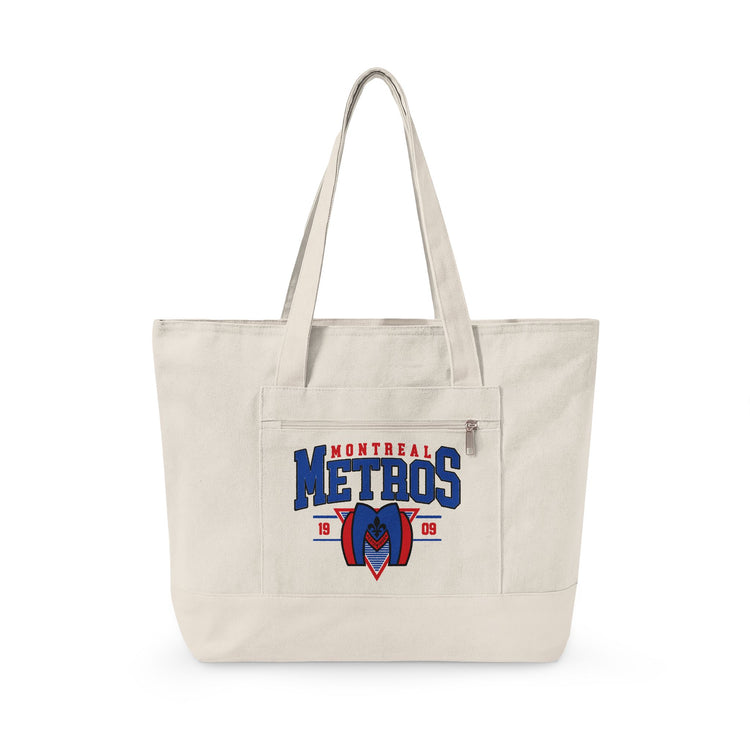 Montreal Metros Zippered Canvas Tote - Fandom-Made
