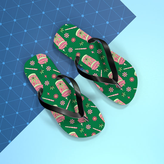 Highly Caffeinated All Over Print Flip Flops - Fandom-Made