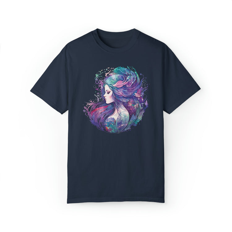 Mermaid Watercolor Unisex Garment-Dyed T-shirt