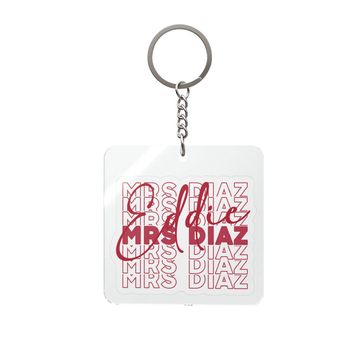 Mrs. Eddie Diaz Square Keychain