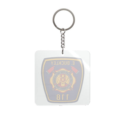 Buckley Badge Square Keychain
