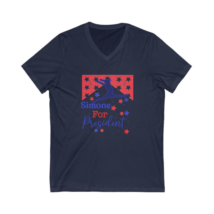 Simone For President V-Neck Tee