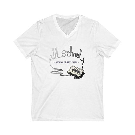 Old School Music V-Neck Tee - Fandom-Made