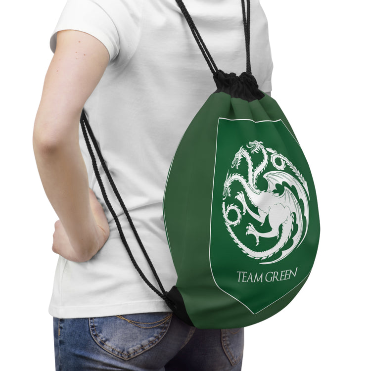 Team Green Drawstring Bag