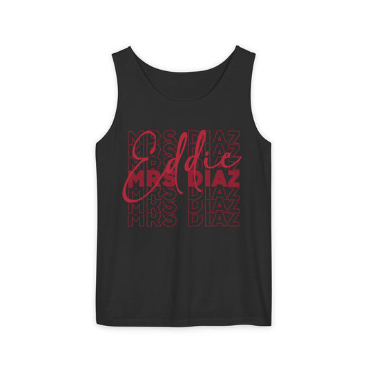 Mrs. Eddie Diaz Unisex Garment-Dyed Tank Top - Fandom-Made