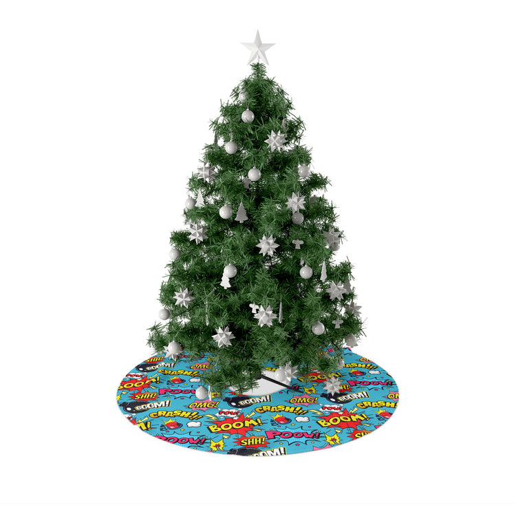 Comic Sounds Christmas Tree Skirt