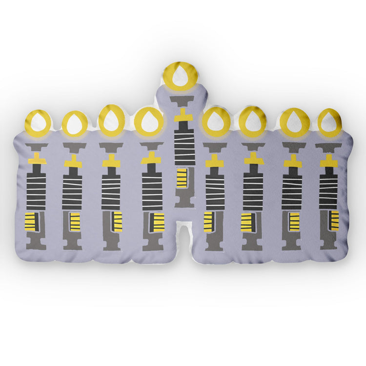 Lightsabers Menorah-Shaped Pillow