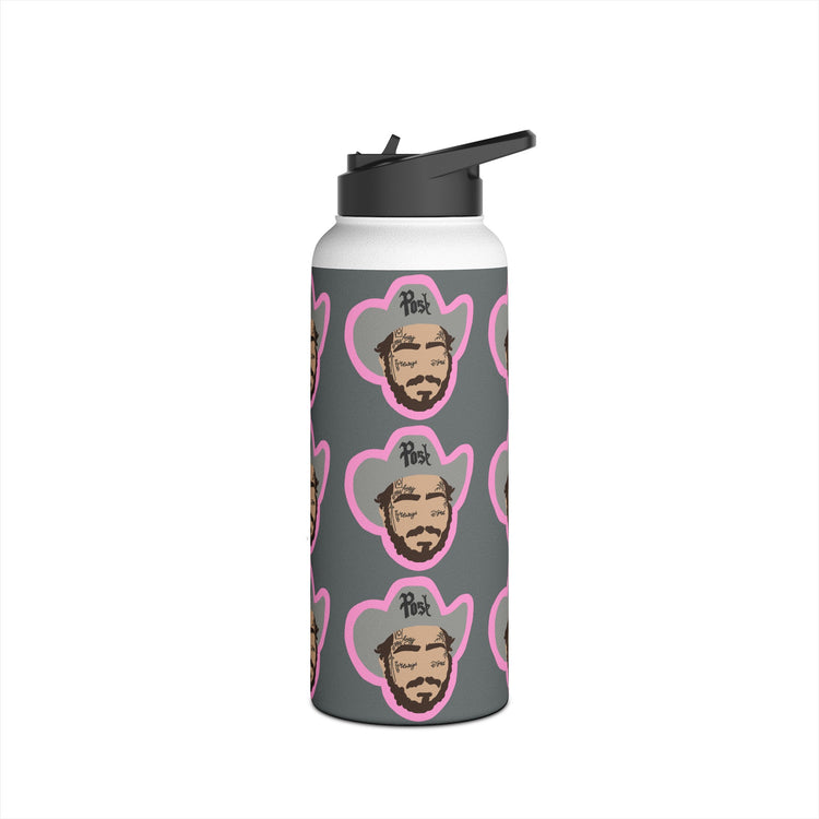 Cowboy Malone All-Over Print Stainless Steel Water Bottle - Fandom-Made