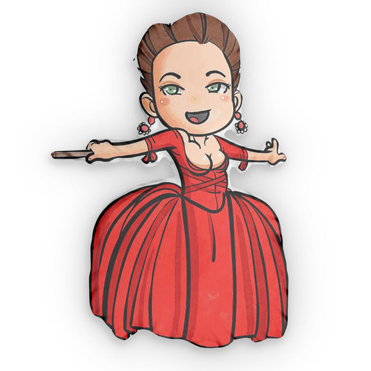 Claire Fraser Red Dress-Shaped Pillow - Fandom-Made