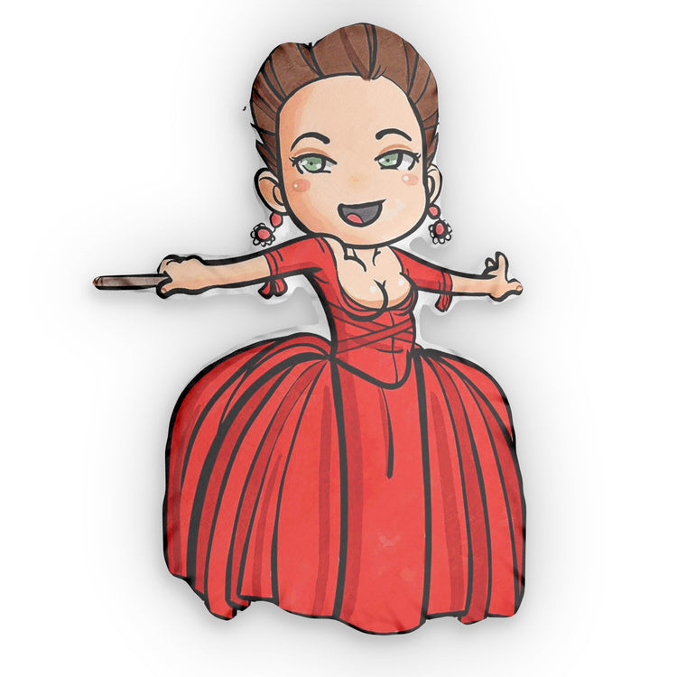 Claire Fraser Red Dress-Shaped Pillow - Fandom-Made