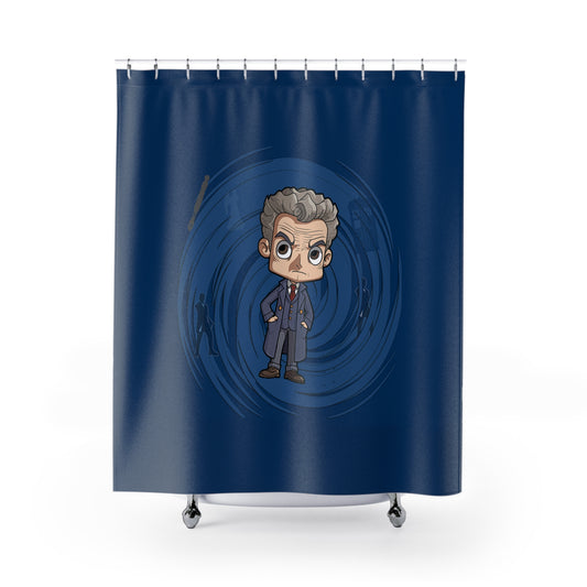 Timey Wimey Twelfth Doctor Shower Curtains - Fandom-Made