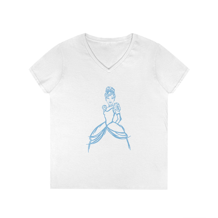 Sketched Princess Ladies' V-Neck Tee