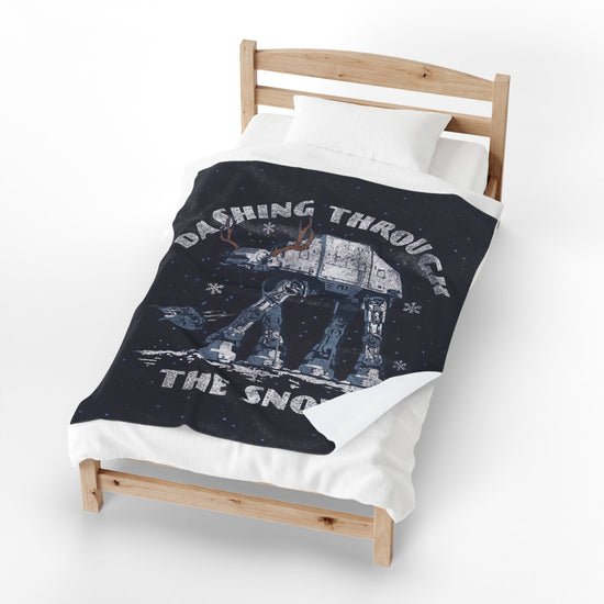 Walker Through The Snow Velveteen Plush Blanket - Fandom-Made