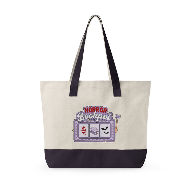 Horror Bookpot Zippered Canvas Tote - Fandom-Made