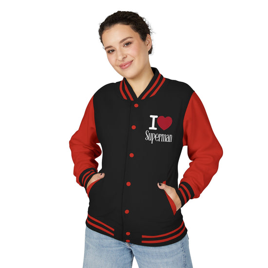 I Love Superman Unisex Letterman Jacket - Fandom-Made