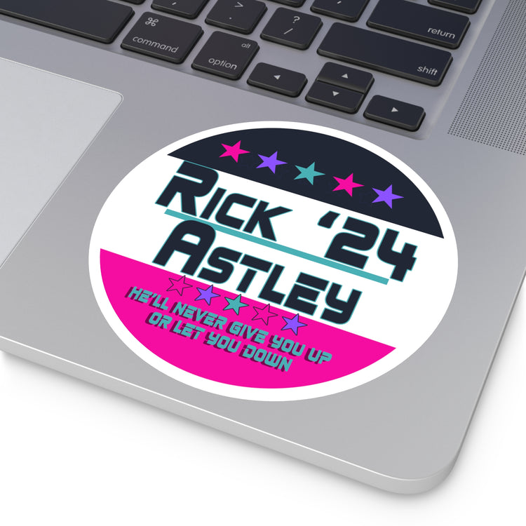 Rick Astley '24 Round Sticker