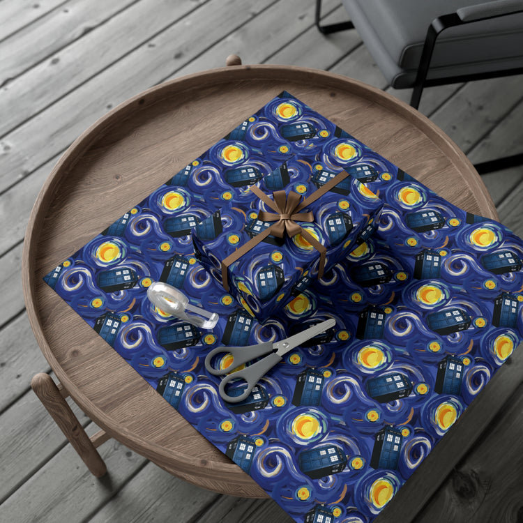 Tardis Night Gift Wrap